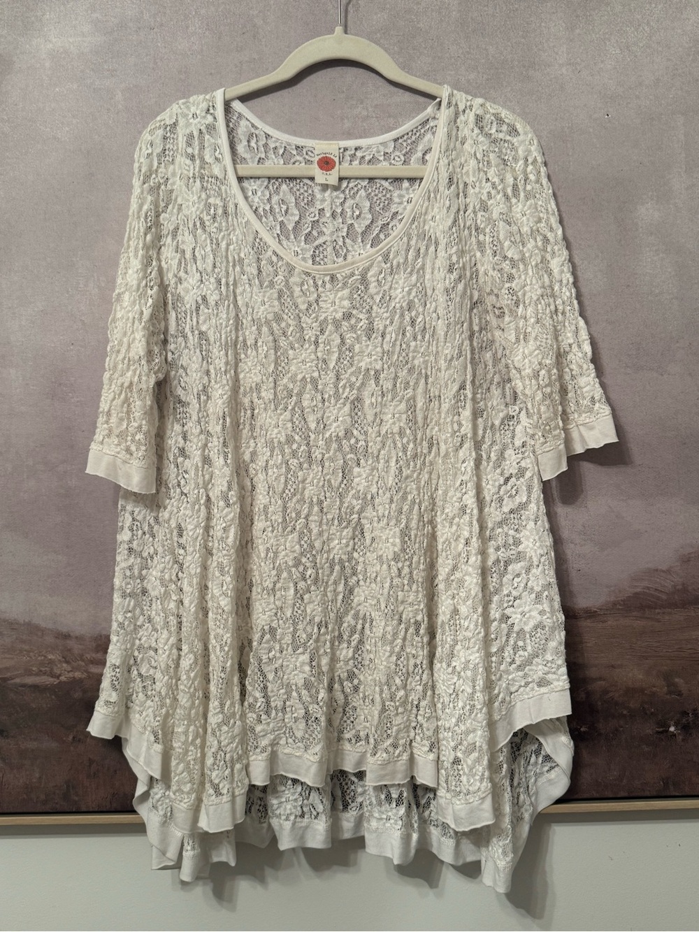 Marigold | Women Lace Top Tunic / Large - Picture 9 of 14